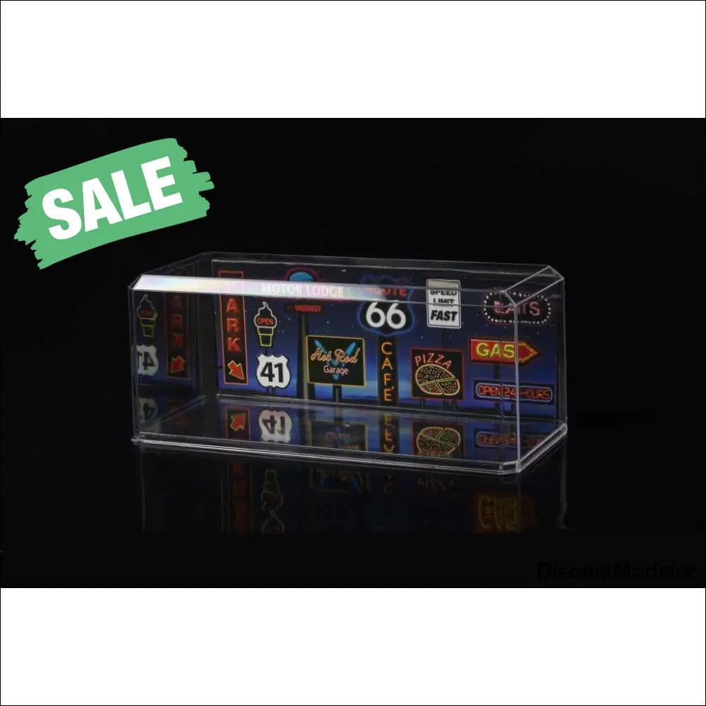 Collectible Acrylic Display Case w. LED lights for 1/18 Scale Diecast Model  car