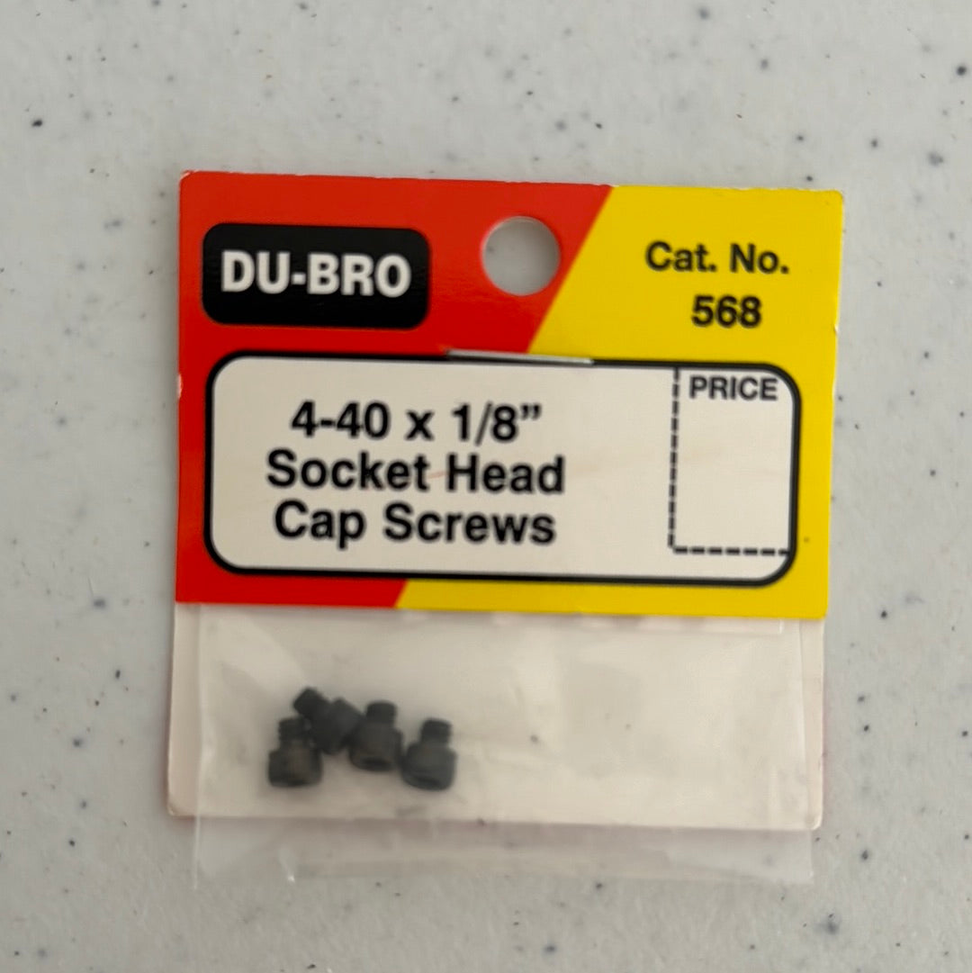 Dubro Socket Cap Screws 4-40x1/8 (4)