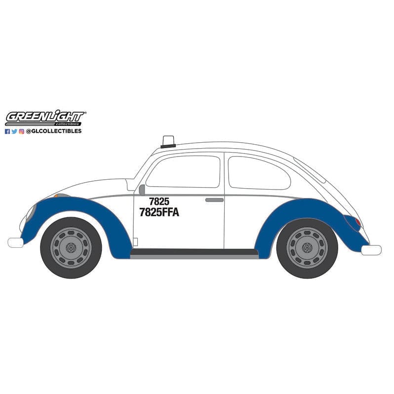 Classic volkswagen beetle - acapulco mexico taxi 1:64 scale
