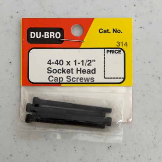 Dubro Socket Head Cap Screws 4-40x 1-1/2"