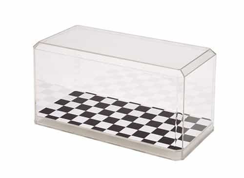  Acrylic Display Case (with Checkered Bottom)- 1:18 Scale