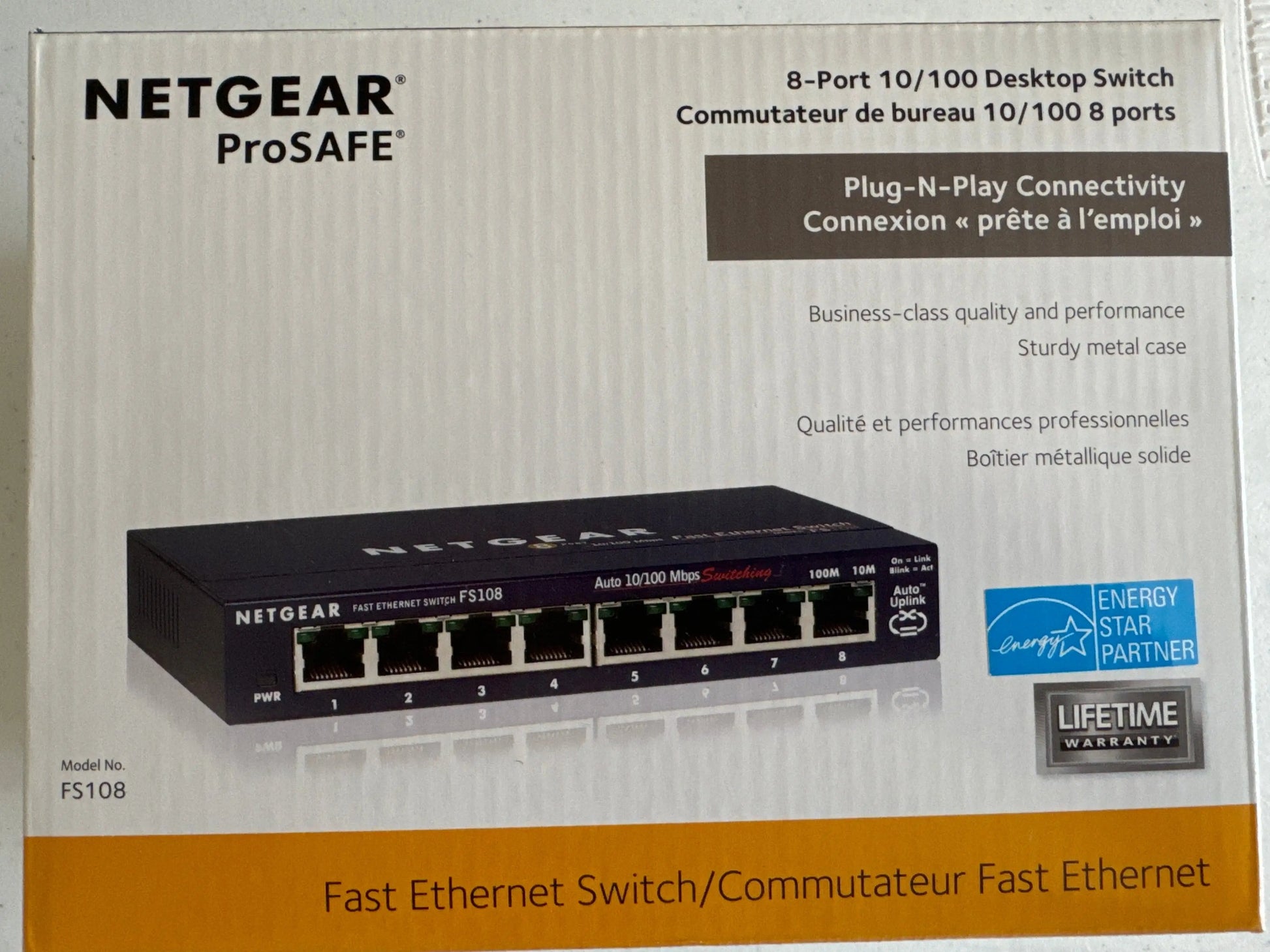 NETGEAR ProSafe FS108 8-Port 10/100 Fast Ethernet Desktop Switch - DiecastModeler.com