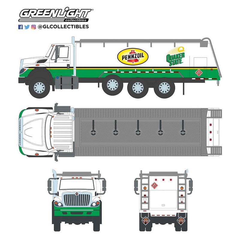 1:64 sd trucks 3 - 2017 intl workstar tanker truck pennzoil