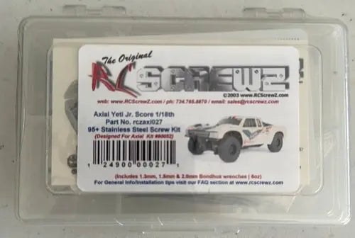 RCScrewz - axi027 – Axial Yeti Jr. Score 1/18 Stainless Steel Screw Kit - DiecastModeler.com