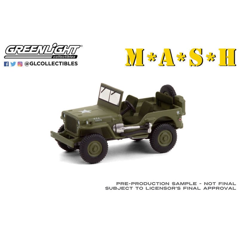 1942 willys mb jeep - m*a*s*h 1:64 scale (case) toys &