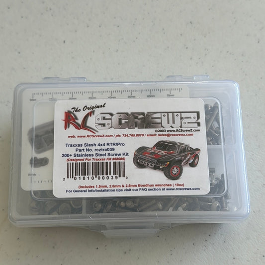 RCScrewZ  Slash 4x4. RTR / Pro Stainless Screw Kit