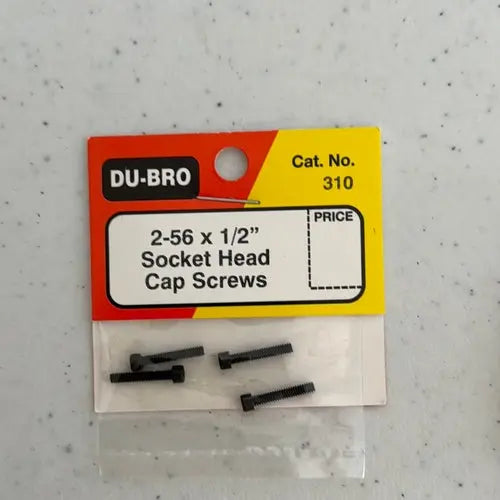 Dubro Socket Head Screws 2-56x1/2 (4) - DiecastModeler.com