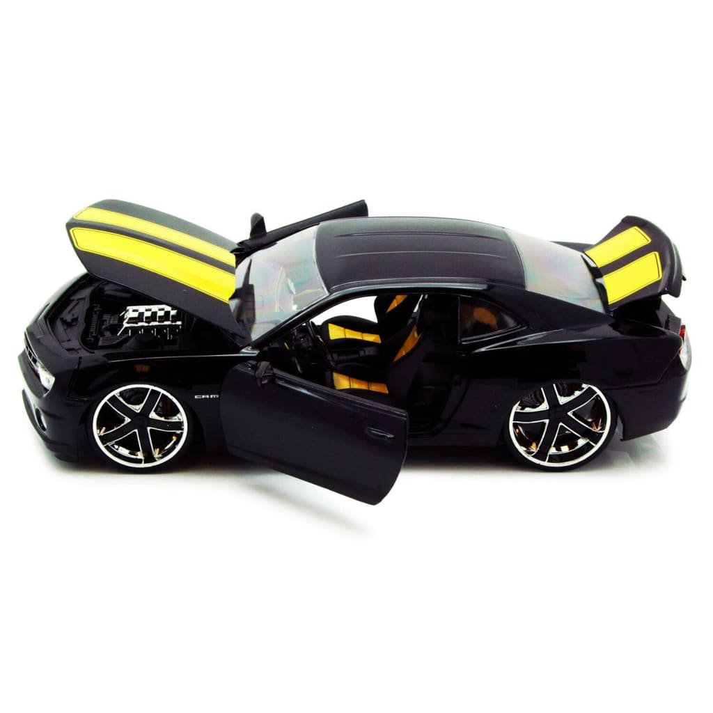 2010 chevy camaro ss hard top 1:24 scale - black - btmuscle