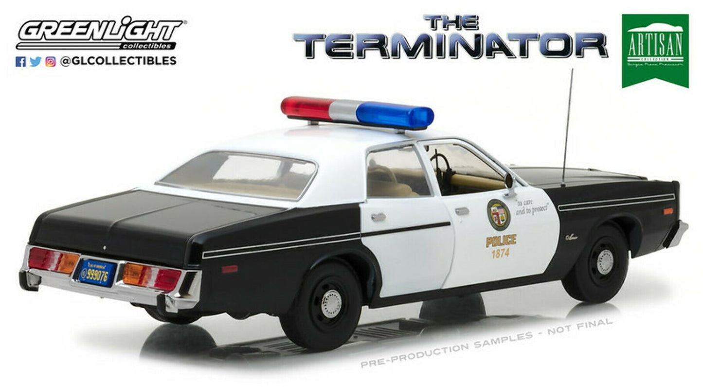  Greenlight - Hollywood The Terminator Dodge Monaco Police (1977, scale) 1:18