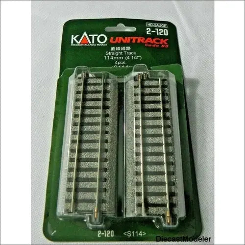 Kato 2-120 Straight Track 114mm (4 1/2") HO Scale - UniTrack - DiecastModeler.com