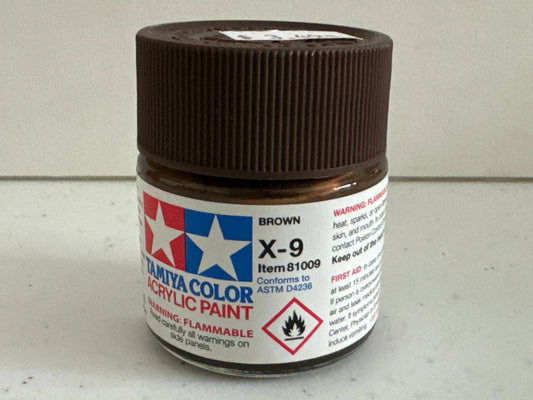 Tamiya Acrylic X9 Brown 3/4 oz - DiecastModeler.com