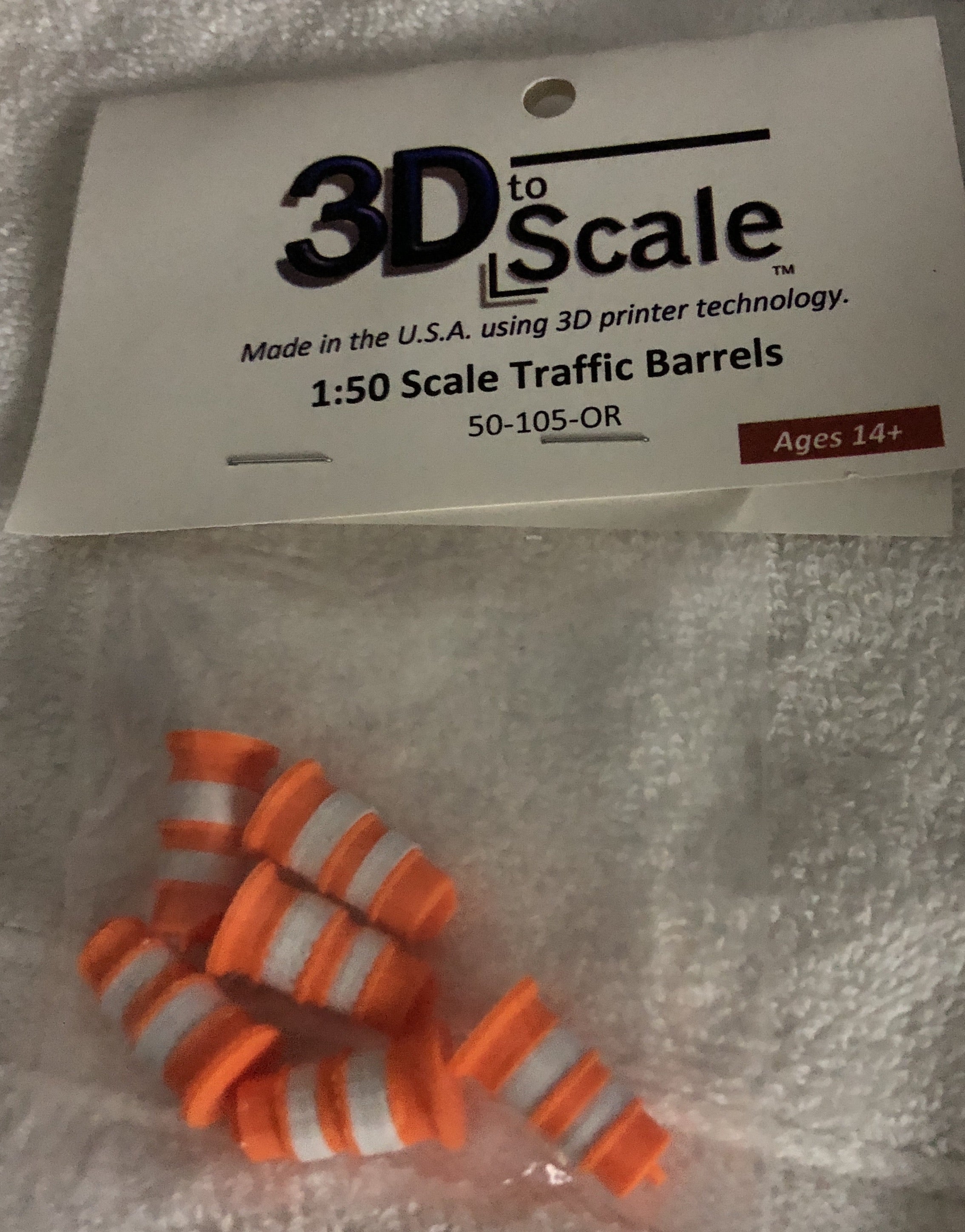  Traffic Barrels - 1:50 Scale