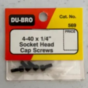 Dubro Socket Cap Screws 4-40x1/4" (4) - DiecastModeler.com