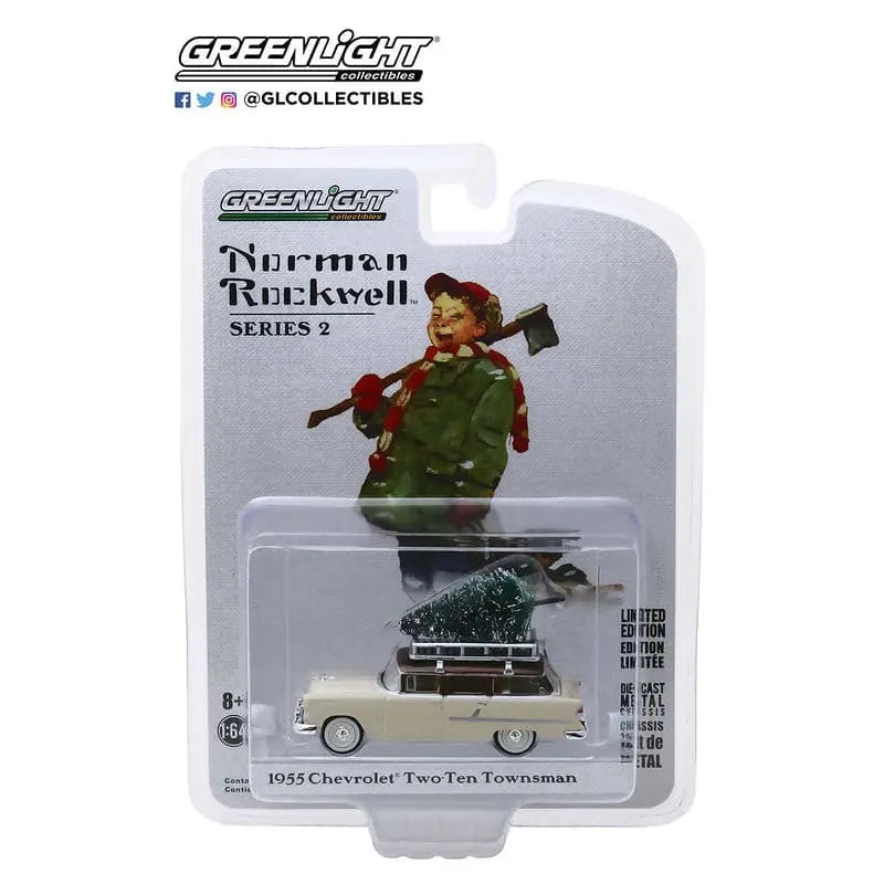 Greenlight - 1/64 Norman Rockwell 2 - 1955 Chevrolet Two-Ten Townsman - DiecastModeler.com