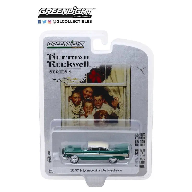 Greenlight - 1/64 Norman Rockwell 2 - 1957 Plymouth Belvedere - DiecastModeler.com