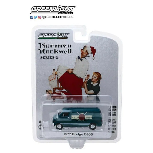 Greenlight - Norman Rockwell S2 - 1/64 Scale diecast car - 1977 Dodge B-100 - Pk - DiecastModeler.com