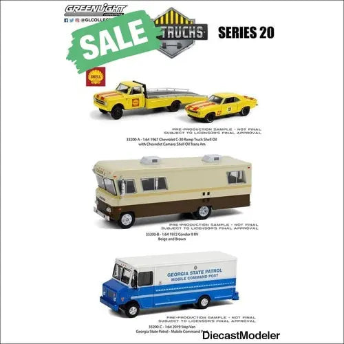 GL HD Truck Series 20 1/64 Scale Diecast HD Trucks (CASE/6PCS) - DiecastModeler.com