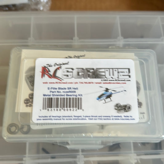 RC Screwz  Metal Shielded Bearing Kit E-flite Blade SR Heli