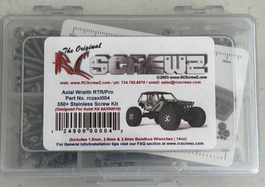 RCScrewz - axi004 – Axial Wraith RTR-Pro Stainless Steel Screw Kit