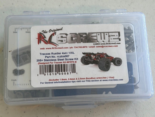 RCScrewZ  Rustler 4x4 / VXL Stainless Screw Kit