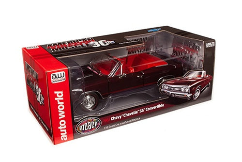  Auto World American Muscle - Chevrolet® Chevelle™ SS 396 Convertible (1967, 1/18 scale diecast model car, Madiera Maroon) AMM1244