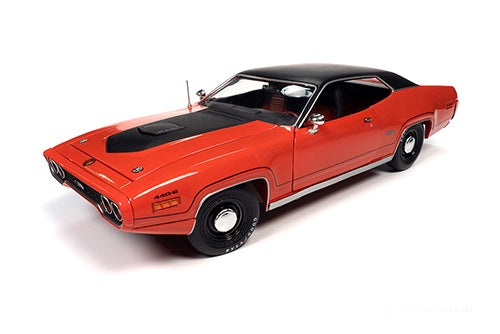  Auto World - American Muscle 30th Anniversary | Plymouth GTX Hardtop Class of '71 (1971, 1/18 scale diecast model car, V2 Tor Red/Black) AMM1268