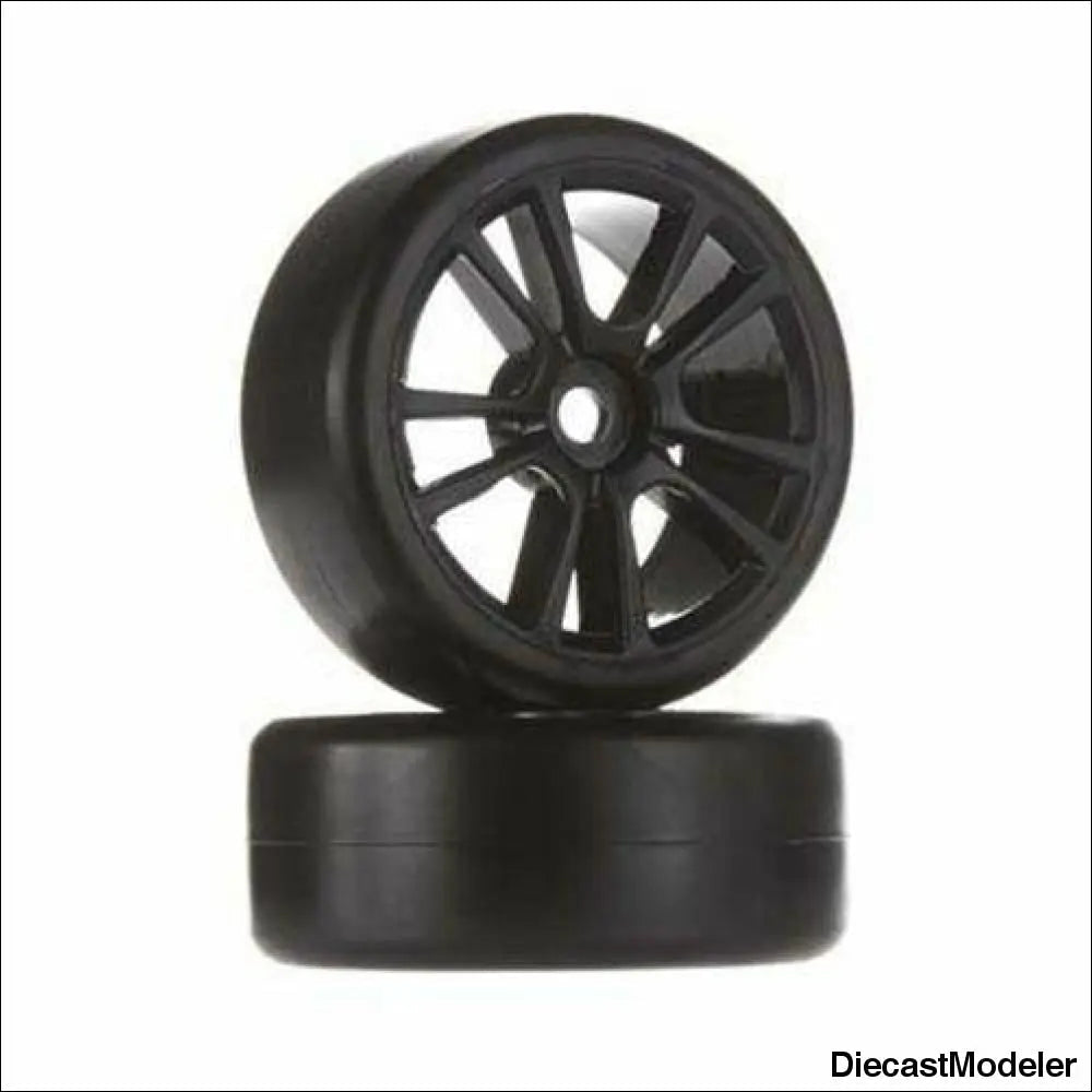 Associated Super Drift Wheel/Tire Combo Black Apex-DiecastModeler