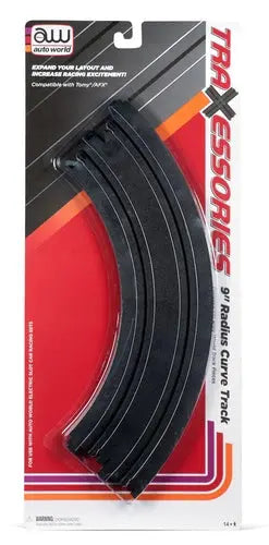 Auto world - 2 Pk. 9" Radius Curve Track - 00173 - DiecastModeler.com