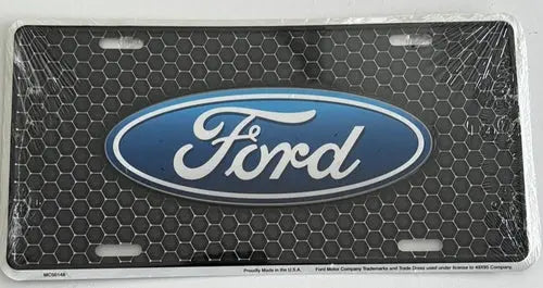 License Plate: Ford w/Black background - Sign - DiecastModeler.com