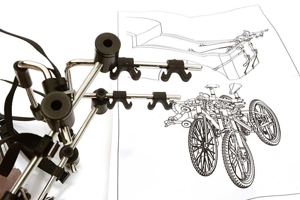 Realistic 1/10 Size Rear Mount 2-Bike Rack for R/C Truck Type Body-DiecastModeler