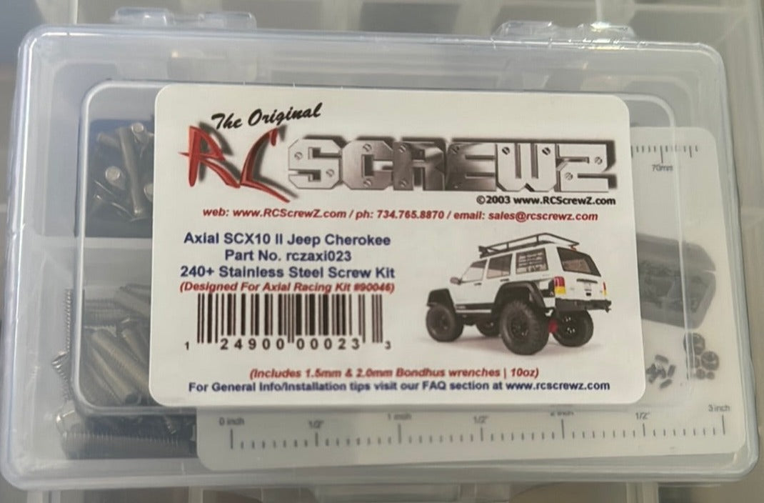 axi023 – Axial SCX10 II Jeep Cherokee (#90046) Stainless Screw Kit