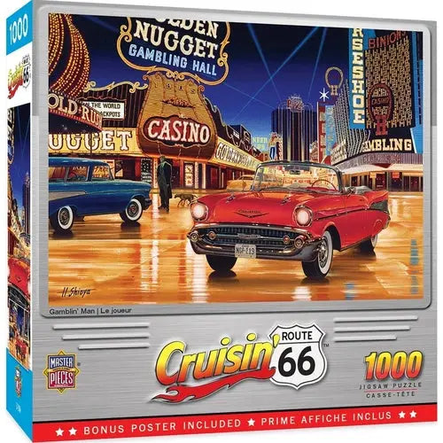 CRUISIN' GAMBLIN' MAN 1000 PIECE JIGSAW PUZZLE - DiecastModeler.com