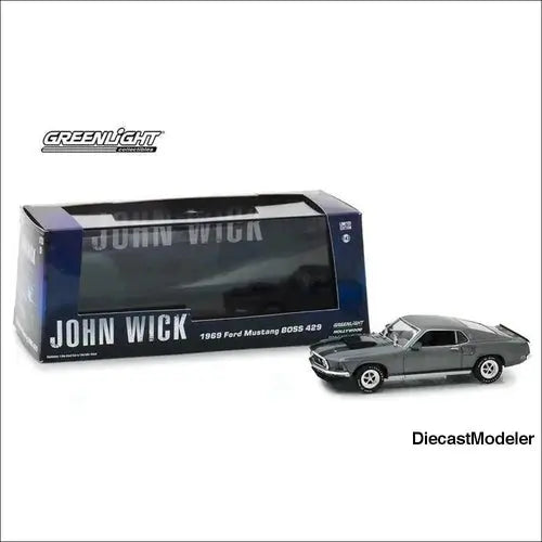 Case of John Wick Ford Mustang BOSS 429 Hard Top 1969, 1:43 scale diecast - DiecastModeler.com