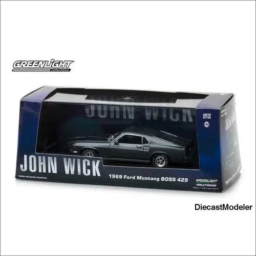 Case of John Wick Ford Mustang BOSS 429 Hard Top 1969, 1:43 scale diecast - DiecastModeler.com