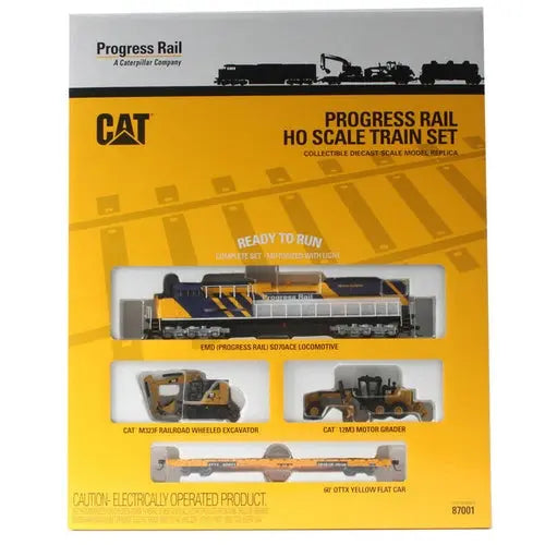 Caterpillar Progress Rail HO Scale Train Set - DiecastModeler.com