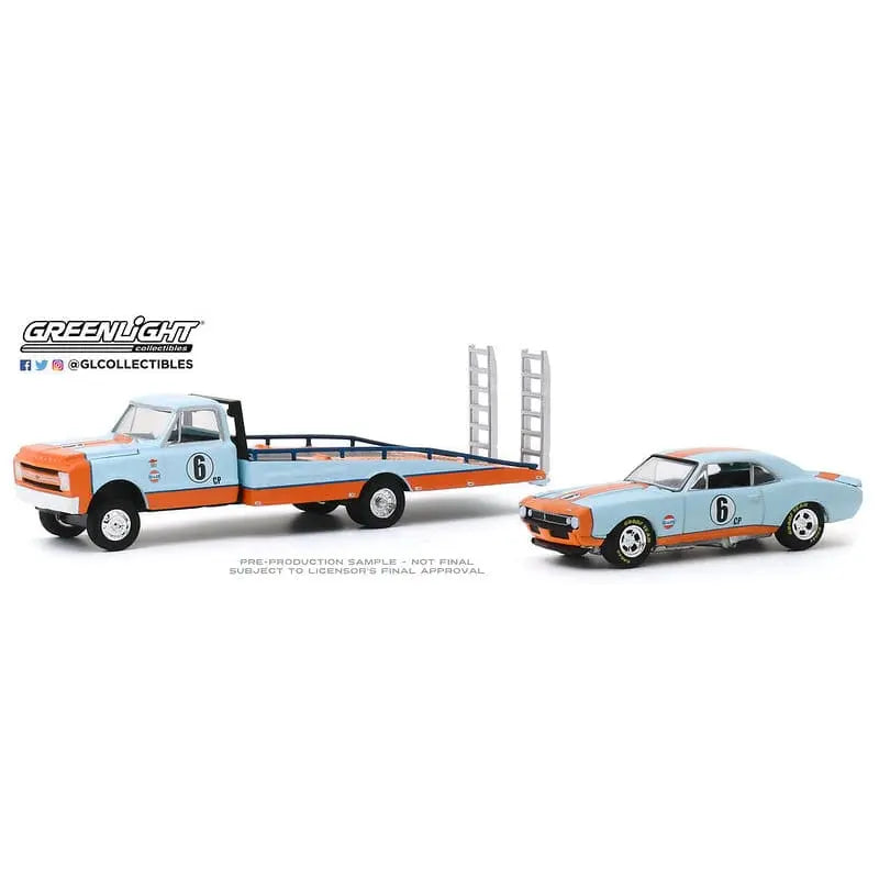 GL - 1:64 HD Trucks - 1967 Chevy C-30 Ramp Truck w/ Chevy Camaro - DiecastModeler.com