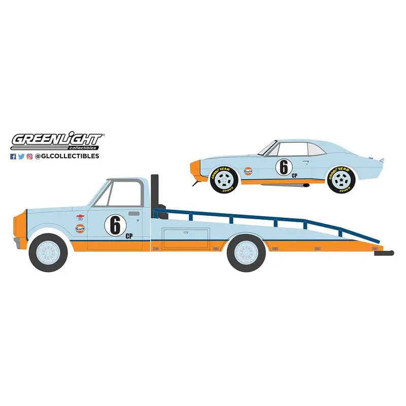 GL - 1:64 HD Trucks - 1967 Chevy C-30 Ramp Truck w/ Chevy Camaro - DiecastModeler.com