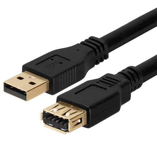 Cmple - USB Extension Cable 1.5ft Type A USB Male to Female USB 3.0 Cable for External Hard Drive, Keyboard, Webcam, USB Hub, Flash Drive - Black - DiecastModeler.com