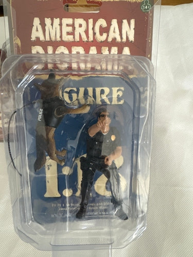 Police Officer with K9 Dog Unit II (Set of 2, 1/18 scale, Black)-DiecastModeler.com