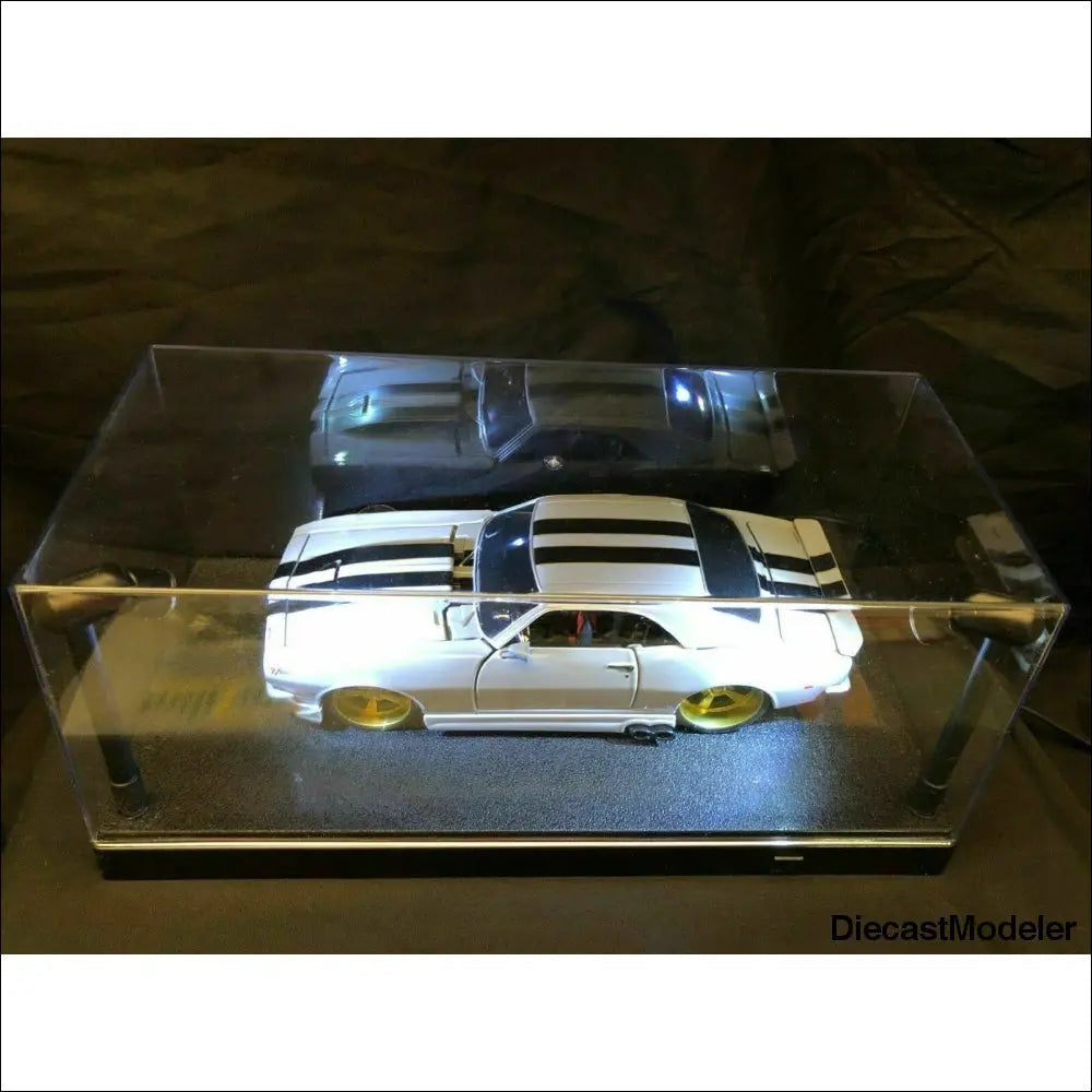 Diecast Model Car Acrylic LED Lighted Display Case 1/24, 1/43 Scale-DiecastModeler