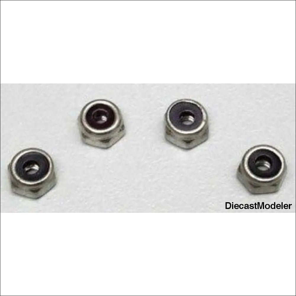 Dubro Stainless Steel Nylon Insert Lock Nut 4-40 S/S (4)-DiecastModeler