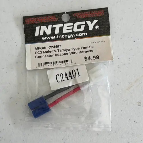 EC3 Male-to-Tamiya Type Female Connector Adapter Wire Harness C24401 - DiecastModeler.com