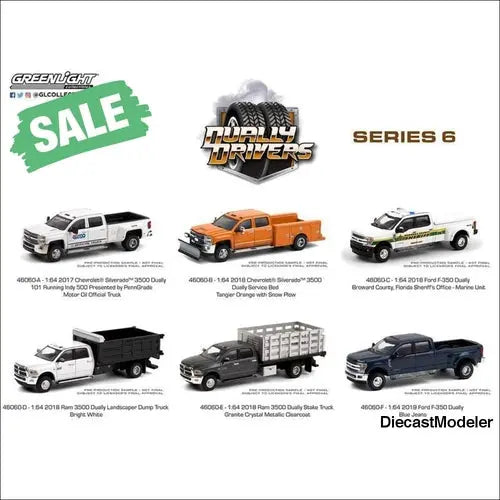 GL - Dually Drivers Series 6 - 6-Piece Diecast Set (CASE) - DiecastModeler.com