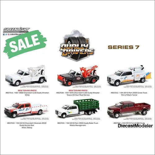 GL - Dually Drivers Series 7 - 6-Piece Diecast Set (CASE) - DiecastModeler.com