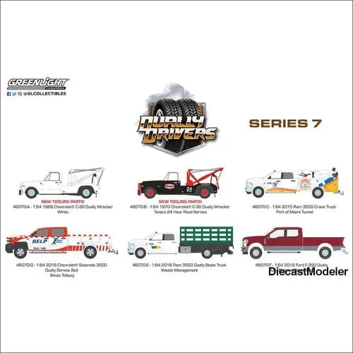 GL - Dually Drivers Series 7 - 6-Piece Diecast Set (CASE) - DiecastModeler.com