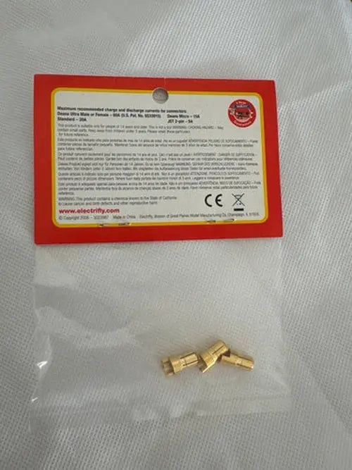 Great Planes Gold Plate Bullet Connector Male 6mm (3) - DiecastModeler.com