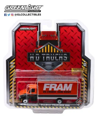 Greenlight - 1-64 HD Trucks 16 - 2013 International® Box Van FRAM Oil Filters - DiecastModeler.com