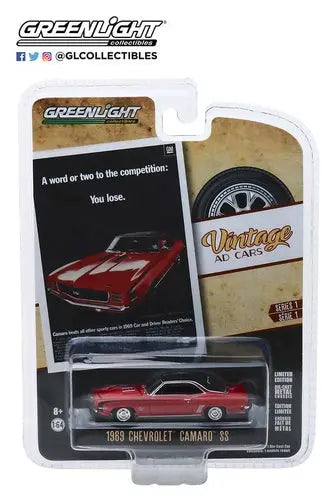 Greenlight - 1-64 Vintage Ad Cars - 1969 Chevrolet Camaro SS - DiecastModeler.com