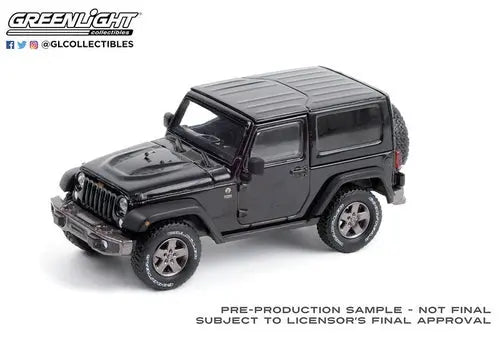 Greenlight - 1:43 Scale Jeep Wrangler 75’th Anniversary Edition - Black - DiecastModeler.com