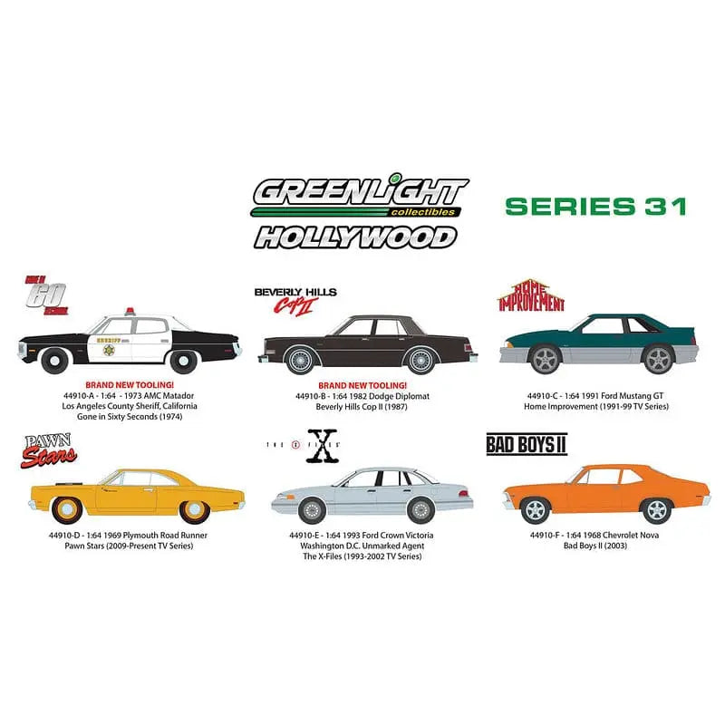 Greenlight - 1:64 Scale Hollywood Series 31 (CASE) - DiecastModeler.com